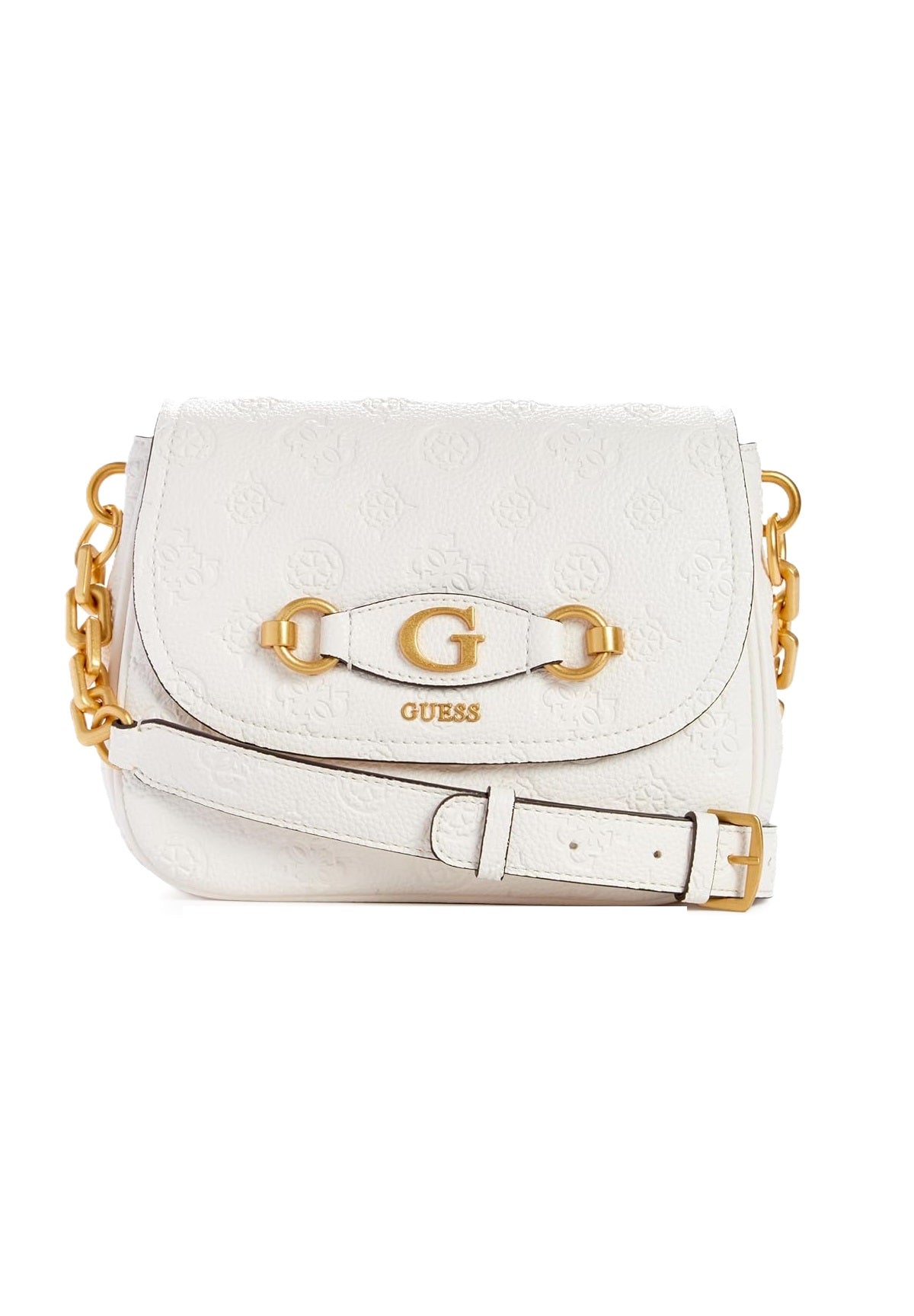 Borsa a Tracolla Guess Donna Izzi Peony Bianco