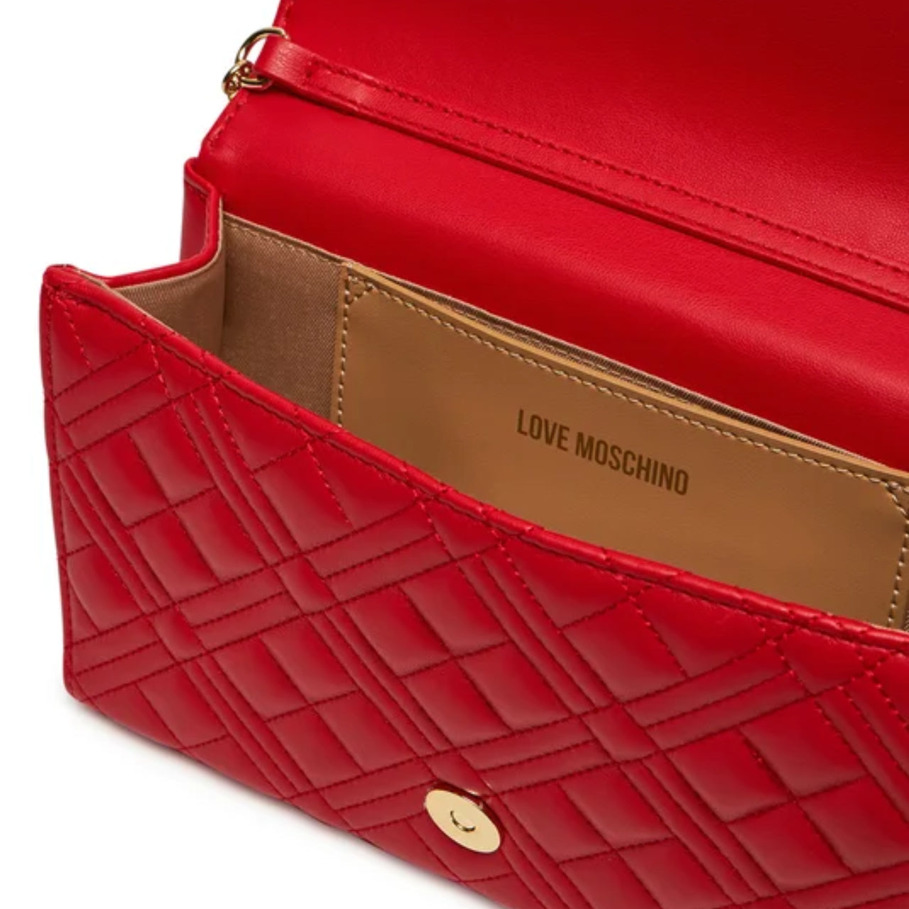 Tracollina Love Moschino Donna Quilted Rosso