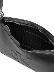 Borsa a Spalla Calvin Klein Donna Pouch deboss Nero